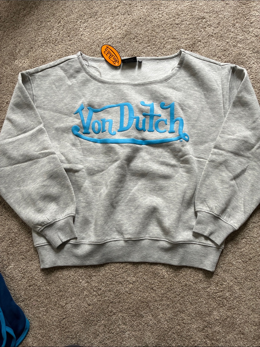 Von Dutch Bundle with Gray Sweatshirt, Light Blue Tank and Navy Shorts - Picture 7 of 9